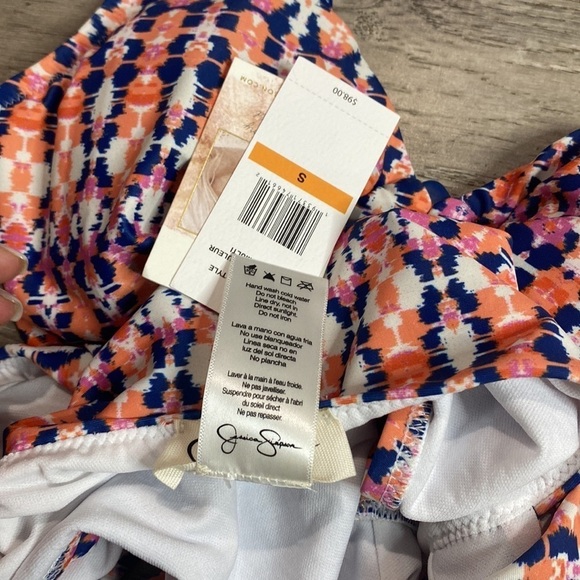 NWT JESSICA SIMPSON CUT OUT FUSCHIA MULTICOLOR ONE PIECE SIZE S - Picture 6 of 6